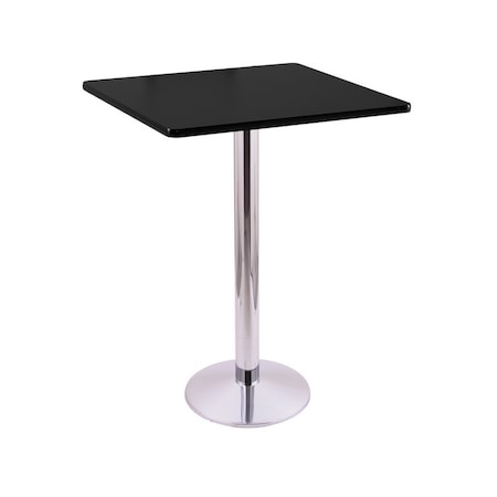 Holland Bar Stool Co 36" 214 Chrome Table, 30" x 30" Square Top 214-1636CH30SQ